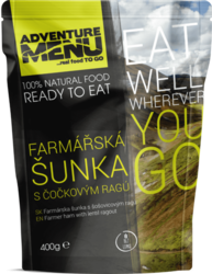 Farmářská šunka s čočkovým ragú